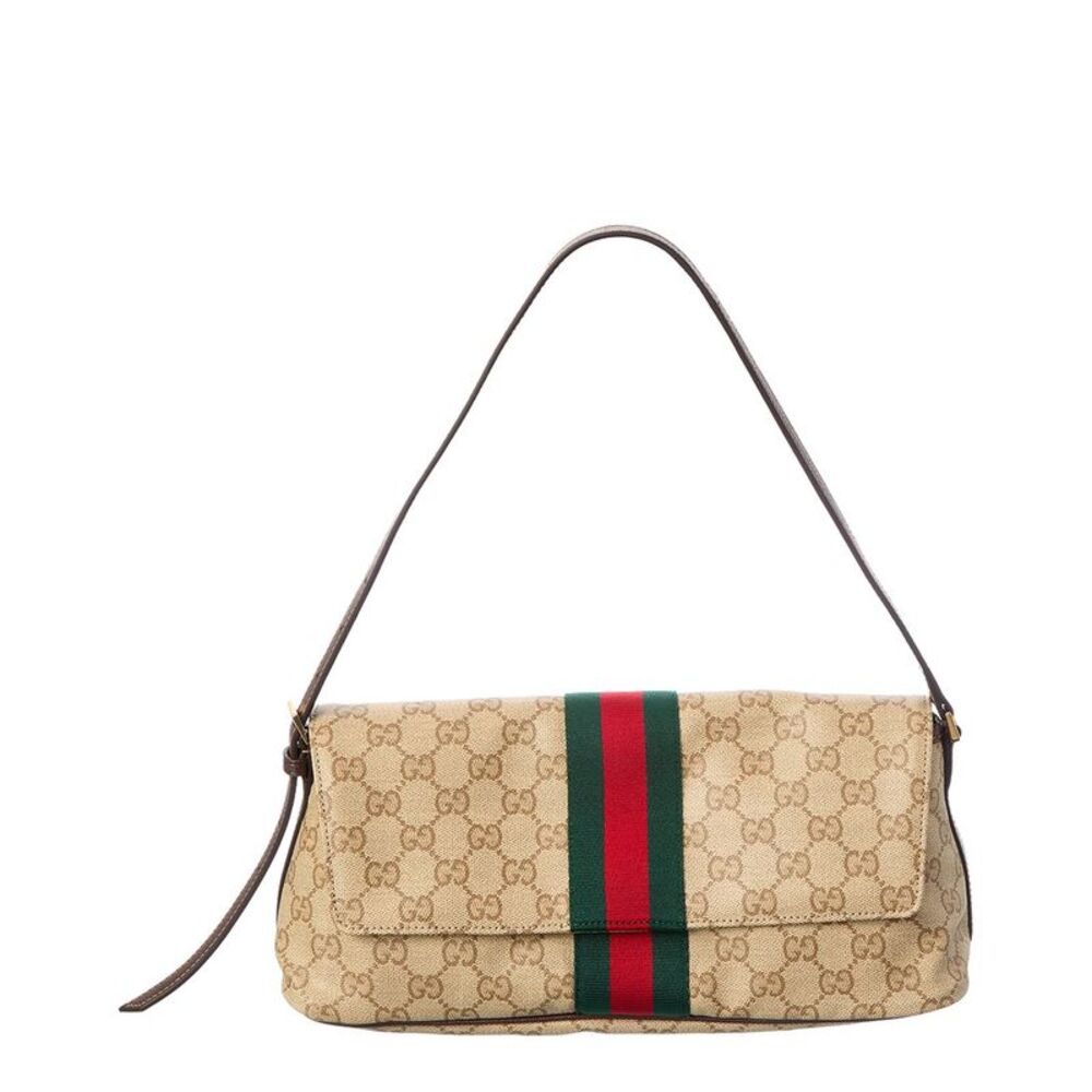Gucci Madison Medium Gg Coated Canvas & Leather Shoulder Bag, Brown
